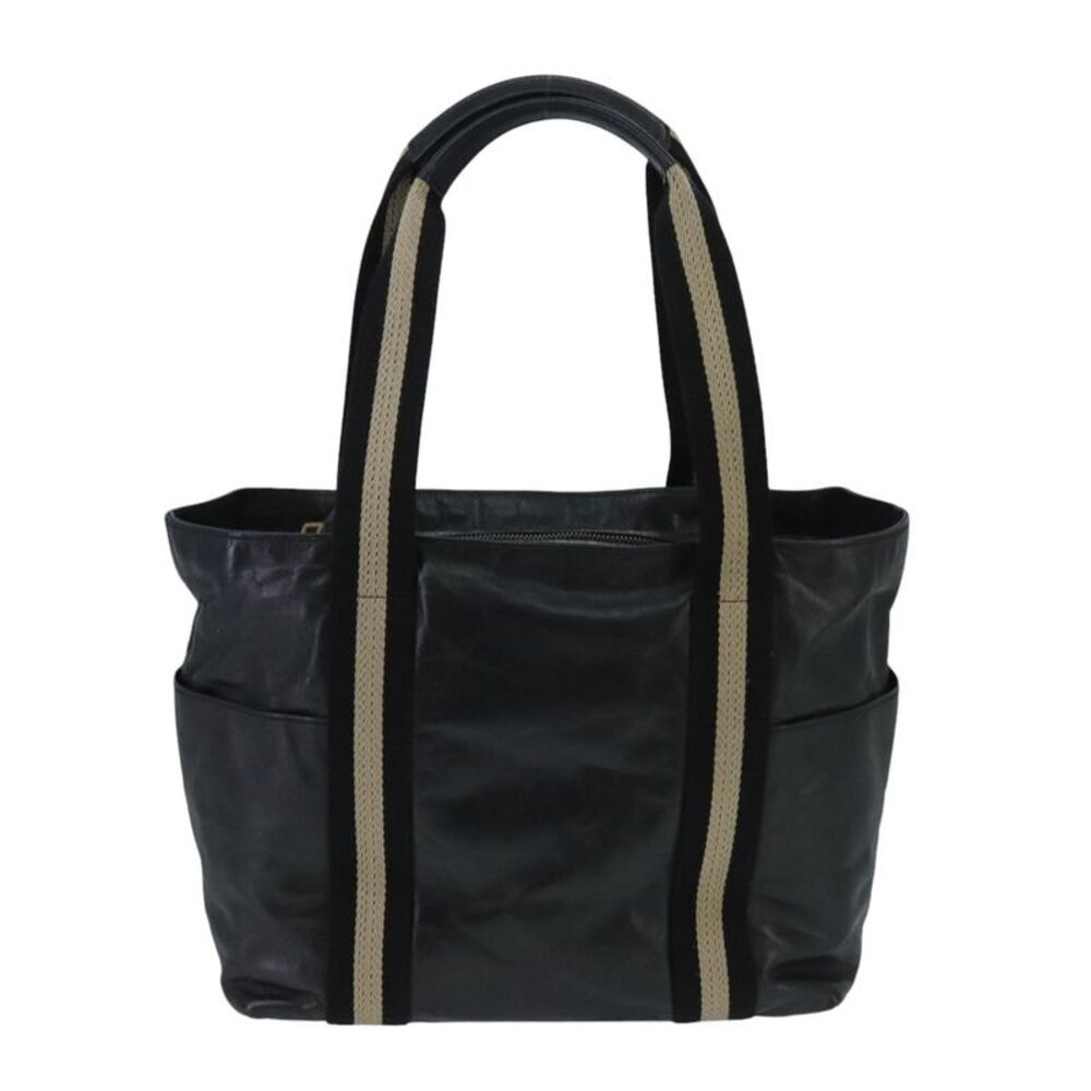 Bally Vintage Leather Black Leather Tote Bag Bag